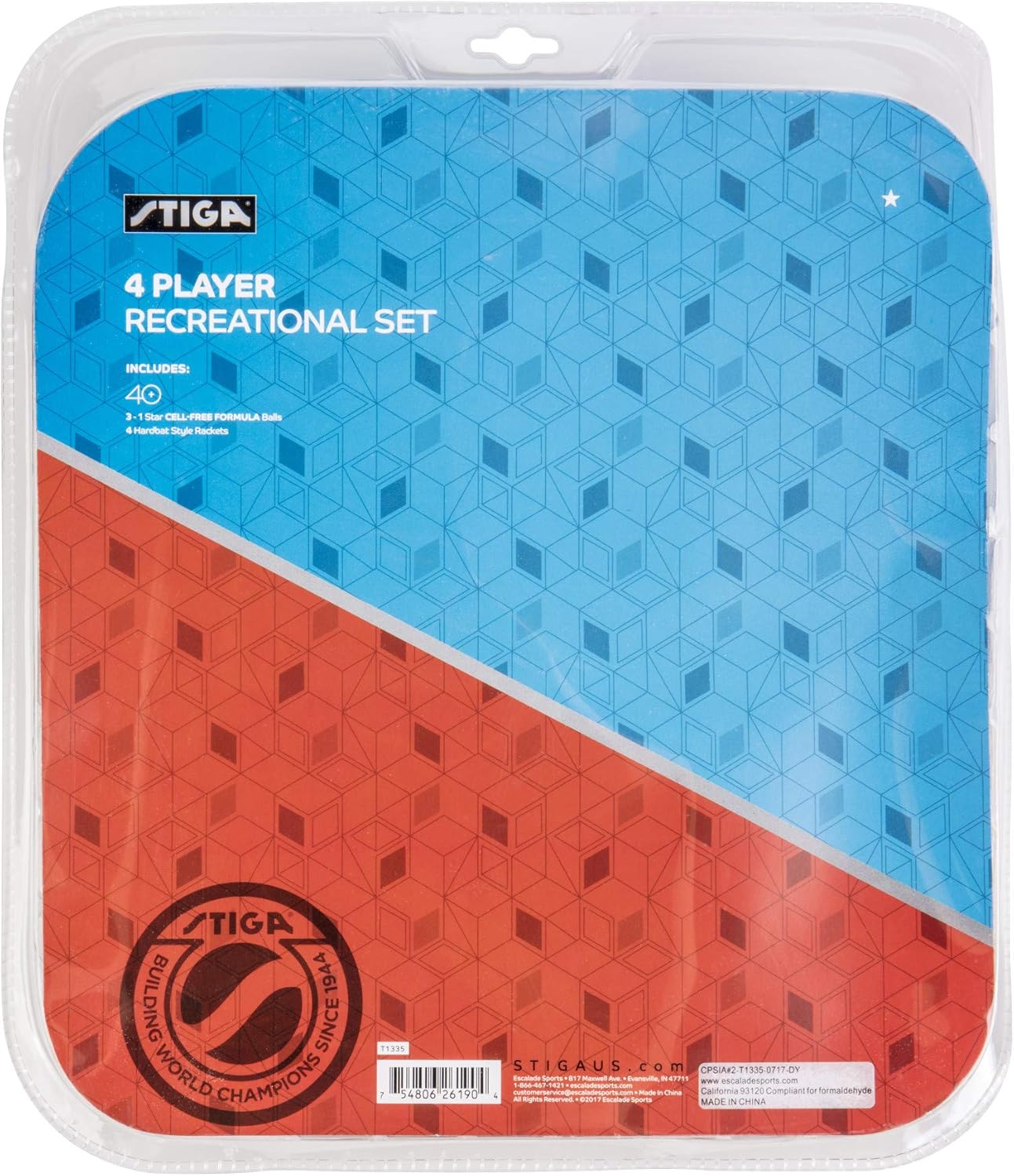 STIGA Classic 2 Player and 4 Player Ping Pong Set - Table Tennis Rackets
