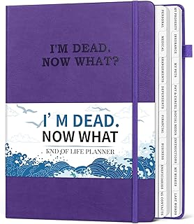 I'm Dead Now What Planner, Estate Planning Organizer with Tabs, Death Planner Organizer for Senior, Important Info for Final Arrangements, Beneficiary & Last Wishes with Large Print, 7.5" x10.4", Purple