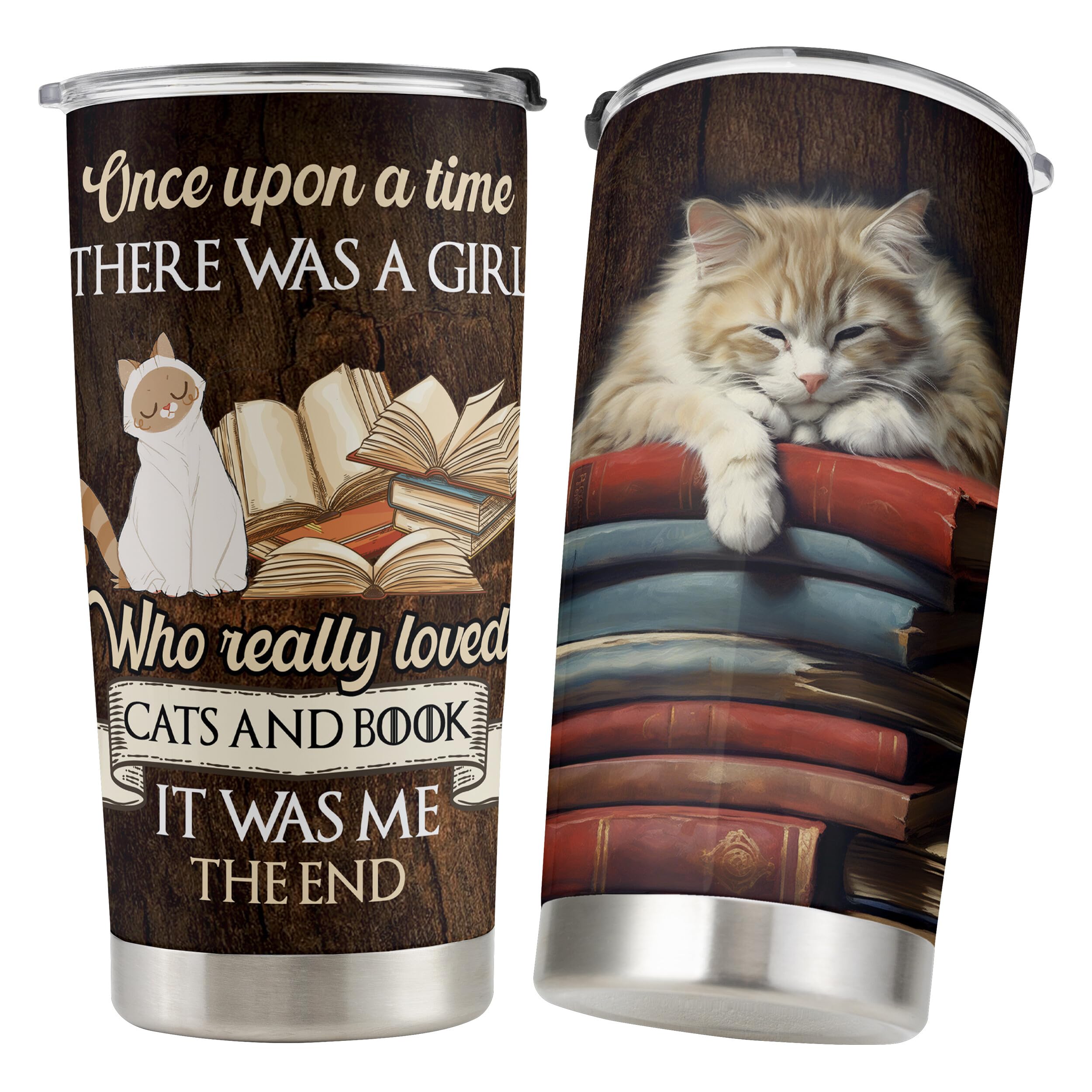 RABLINA Cat Tumblers for Cat Lovers Christmas Gifts for Men Women Double Wall Vacuum Stainless Steel Insulated Travel