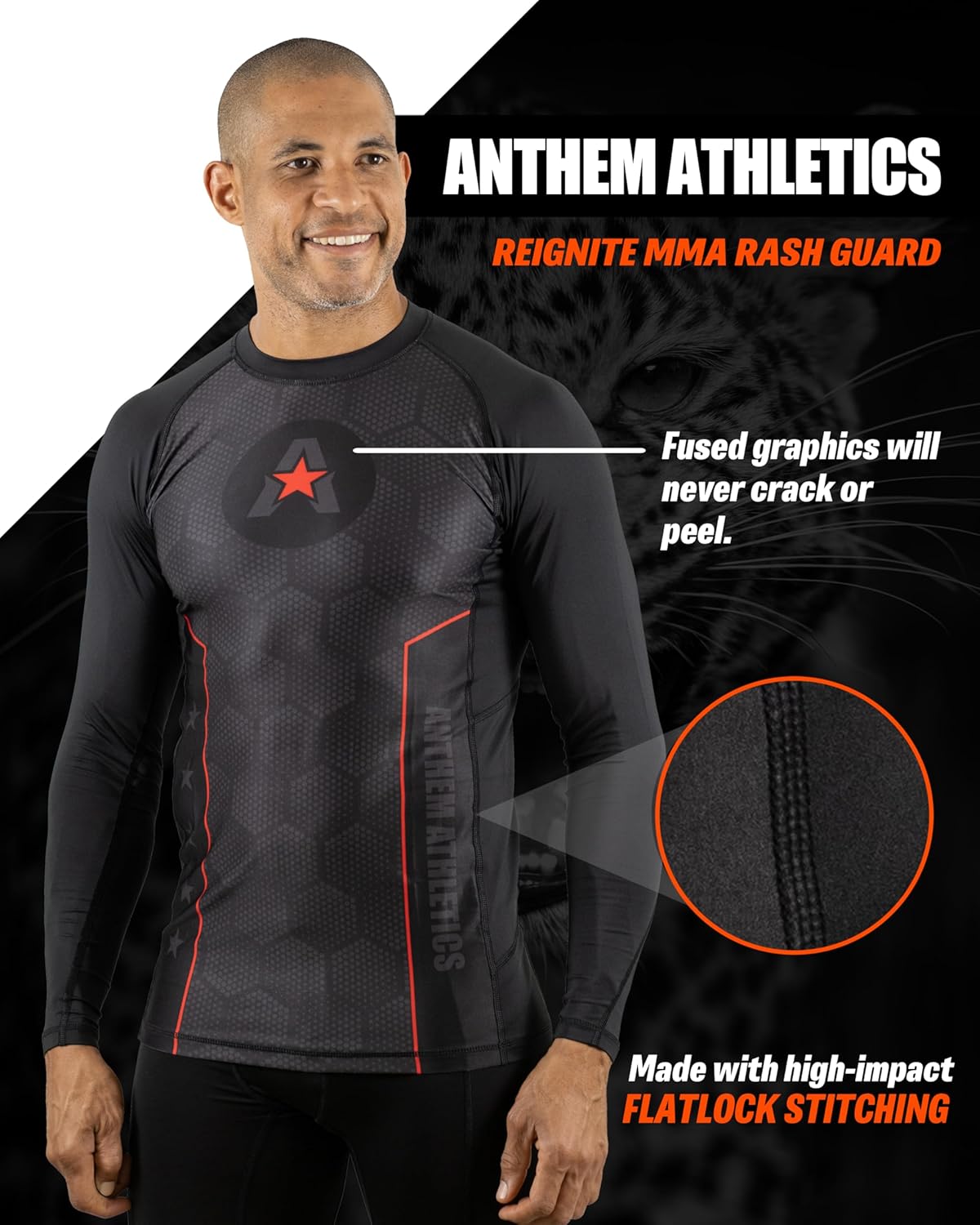 Anthem Athletics Reignite BJJ Rashguard for Men, MMA, & No Gi Grappling - Long Sleeve Jiu Jitsu Rash Guard Men BJJ - Image 2