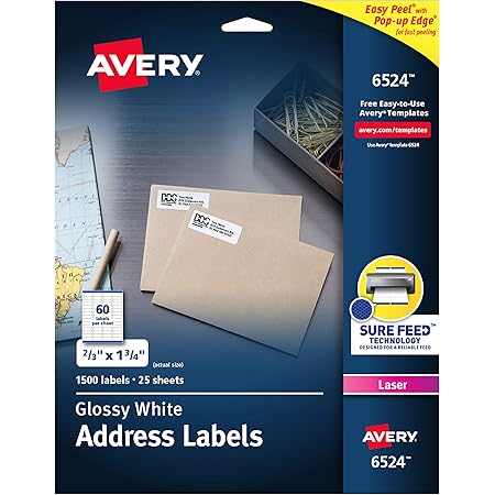 avery 2x4 glossy labels