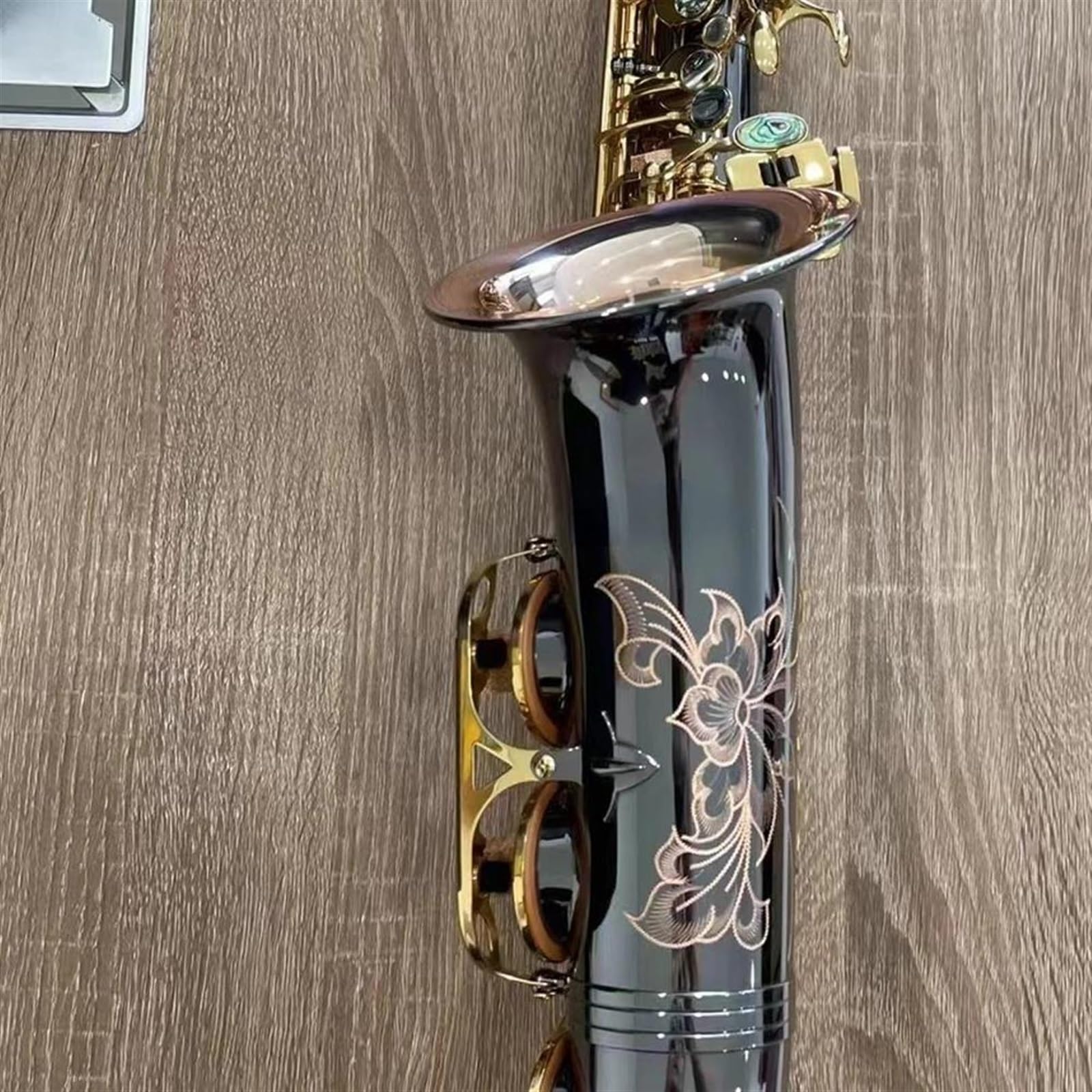 Profesjonalny Saksofon Altowy E-flat Black Nickel Gold Niemiecki Rzemieślniczy Instrument Dęty Drewniany Z Etui profesjonalny Saksofon (Color : Cloth bag)