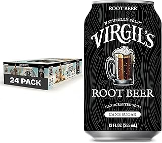 Virgil's Handcrafted Root Beer - Rich Bold Flavor - 12oz Cans, 24 Pack