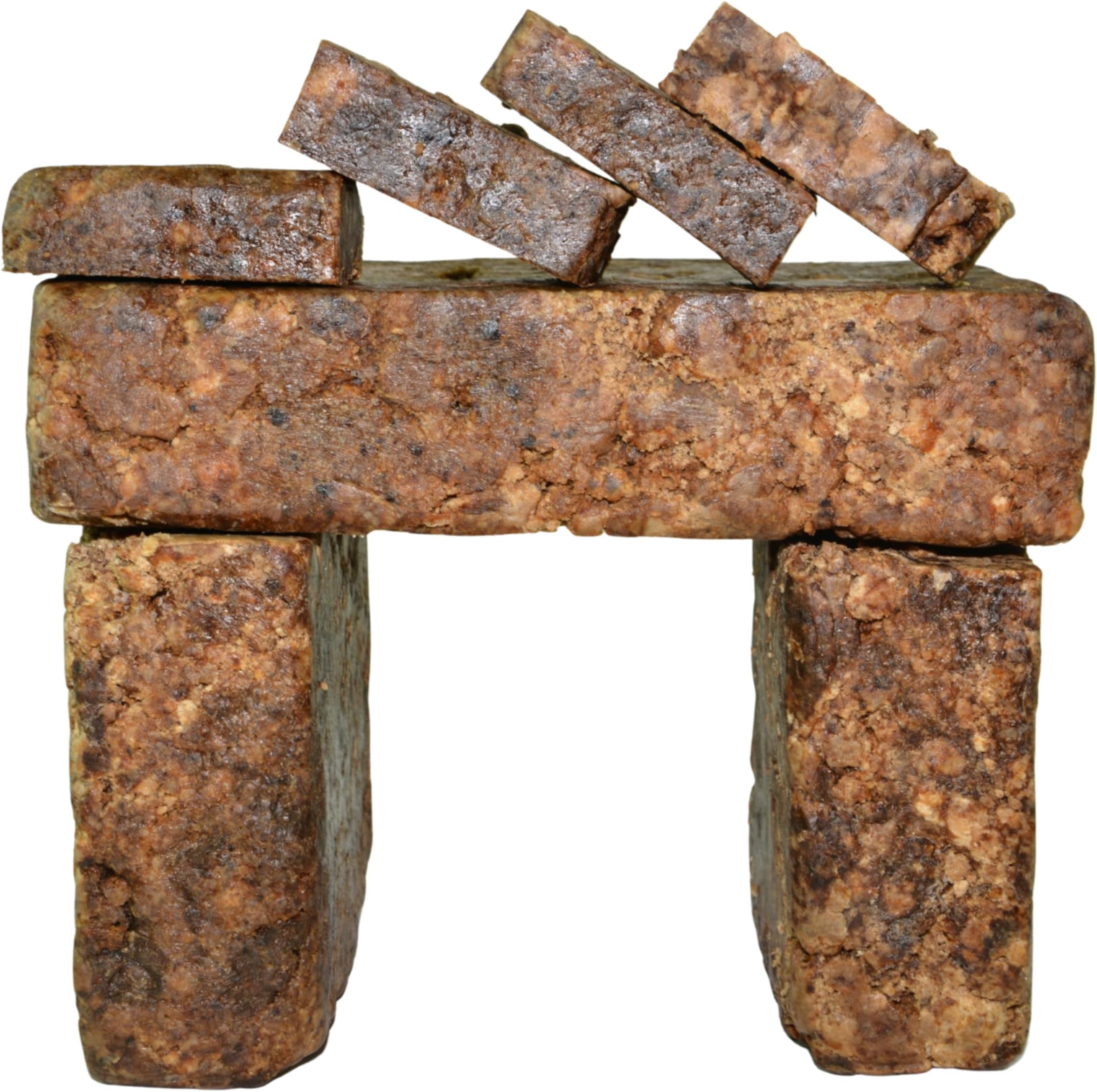 Raw African Black Soap 2 lbs. Bulk Bars 100% Pure Natural From Ghana. Acne Treatment, Aids Against Eczema & Psoriasis, Dry Skin, Scars and Dark Spots. Great For Pimples, Blackhead.