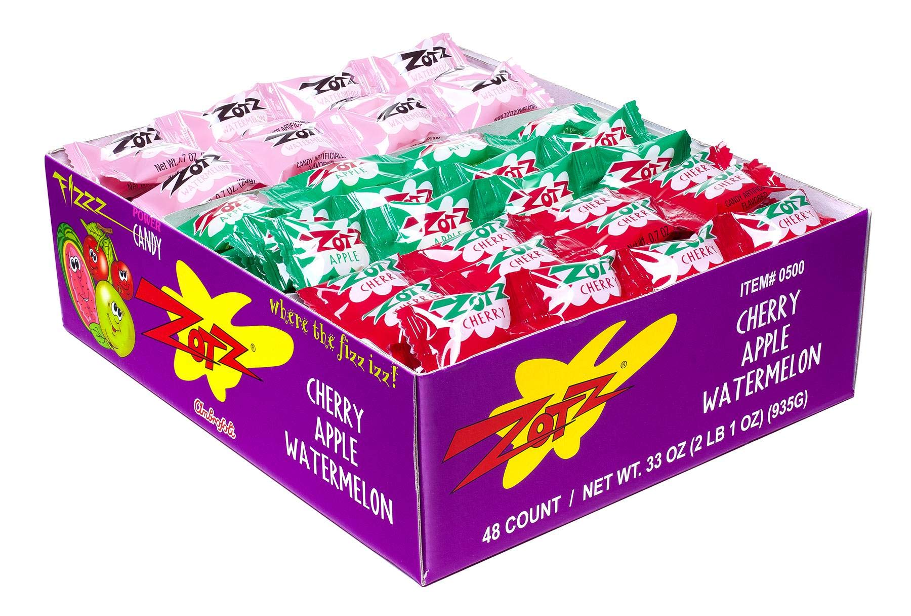 Amazon.com : Zotz Fizz Sour Strings - Apple, Cherry, Watermelon