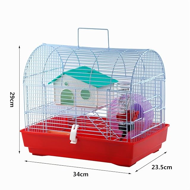 Foto 5 de 6 de Jaula para Hámster Roborowski Jaula para Hamster jaulas Hamsters pequeña Bebedero comedero (174ROJO)
