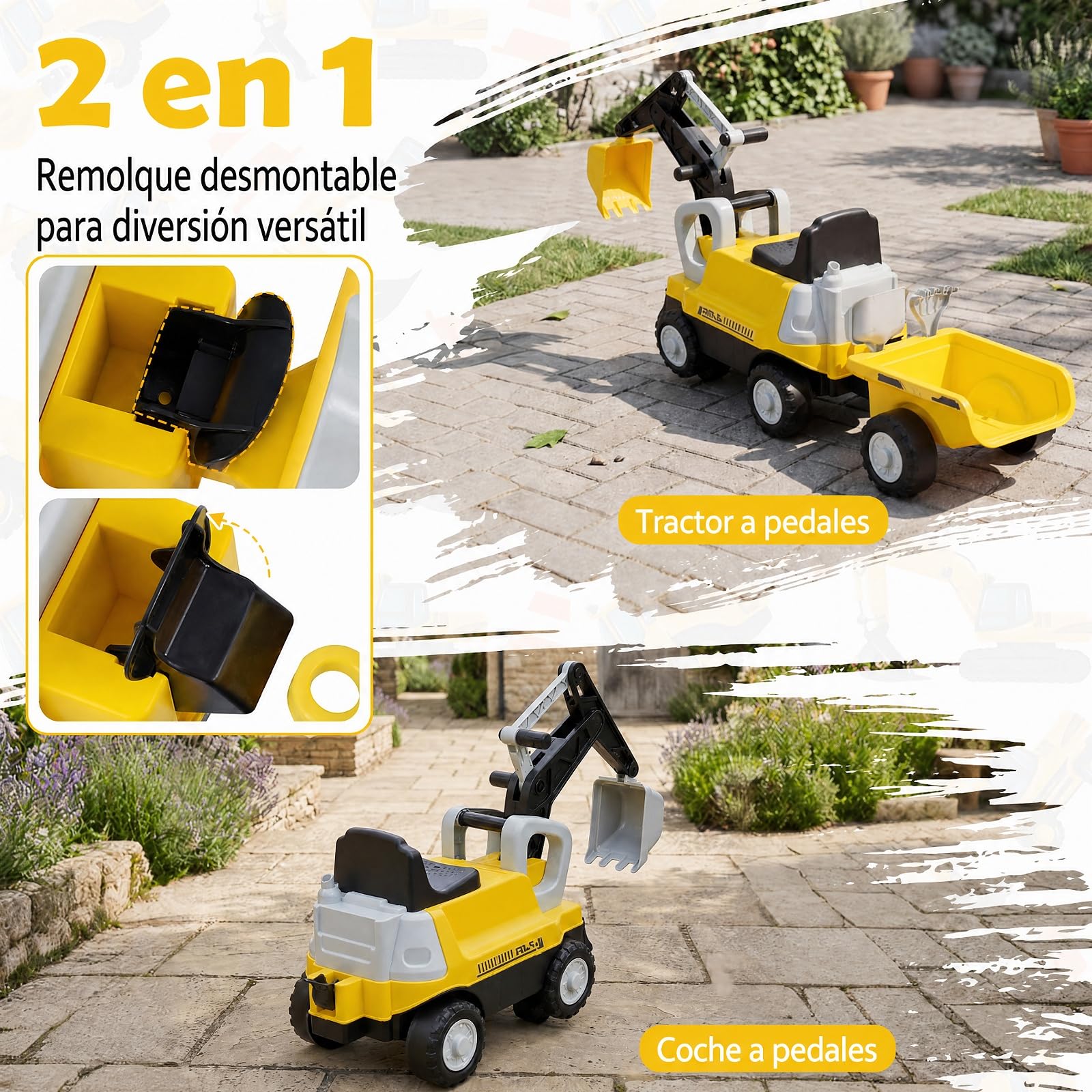 COSTWAY Correpasillos Tractor, Rremolque Desmontable