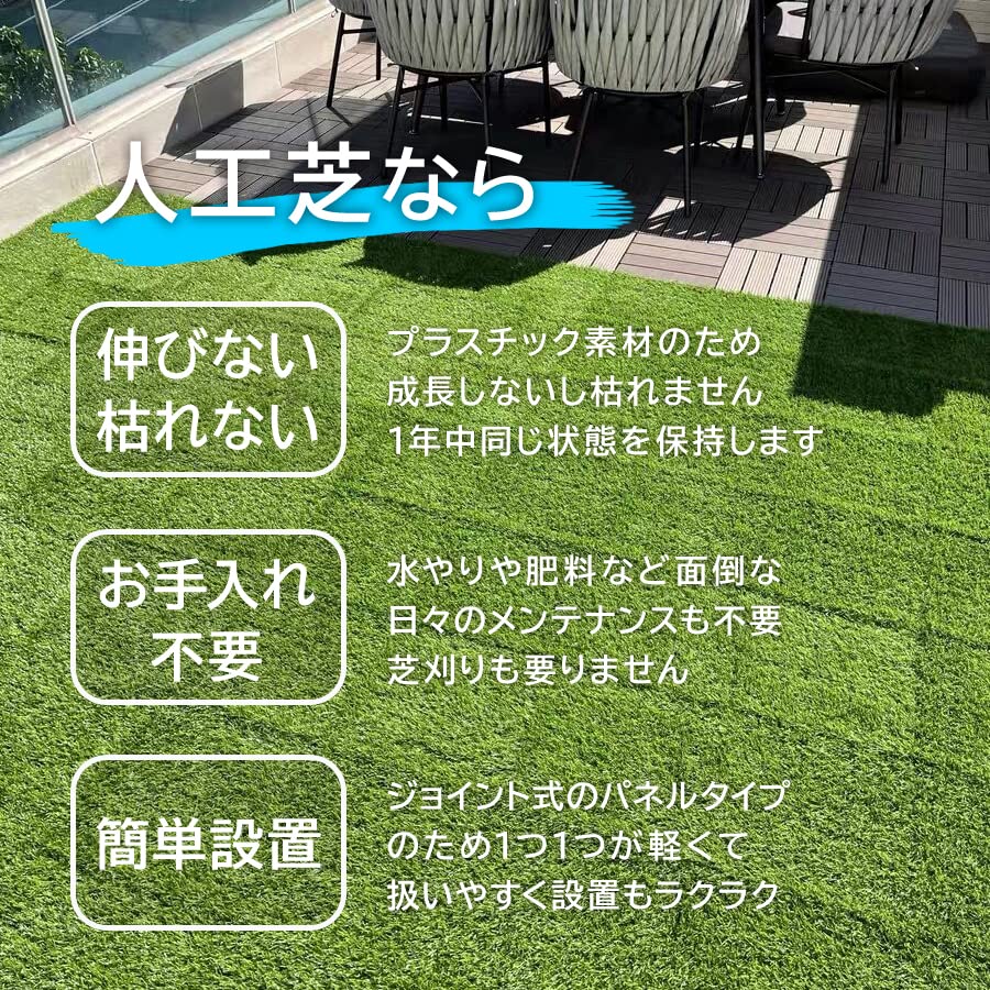 Amazon.co.jp: 人工芝パネル / 20枚セット : DIY・工具・ガーデン
