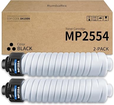 MP2554 MP3554 Toner Cartridge 2-Pack Black Replacement for Ricoh MP 2554 3554 Toner Cartridge for Lanier Savin MP2554 MP2555 MP3054 MP3055 MP3554 MP3555 IM2500 IM3000 IM3500 Printer Ink