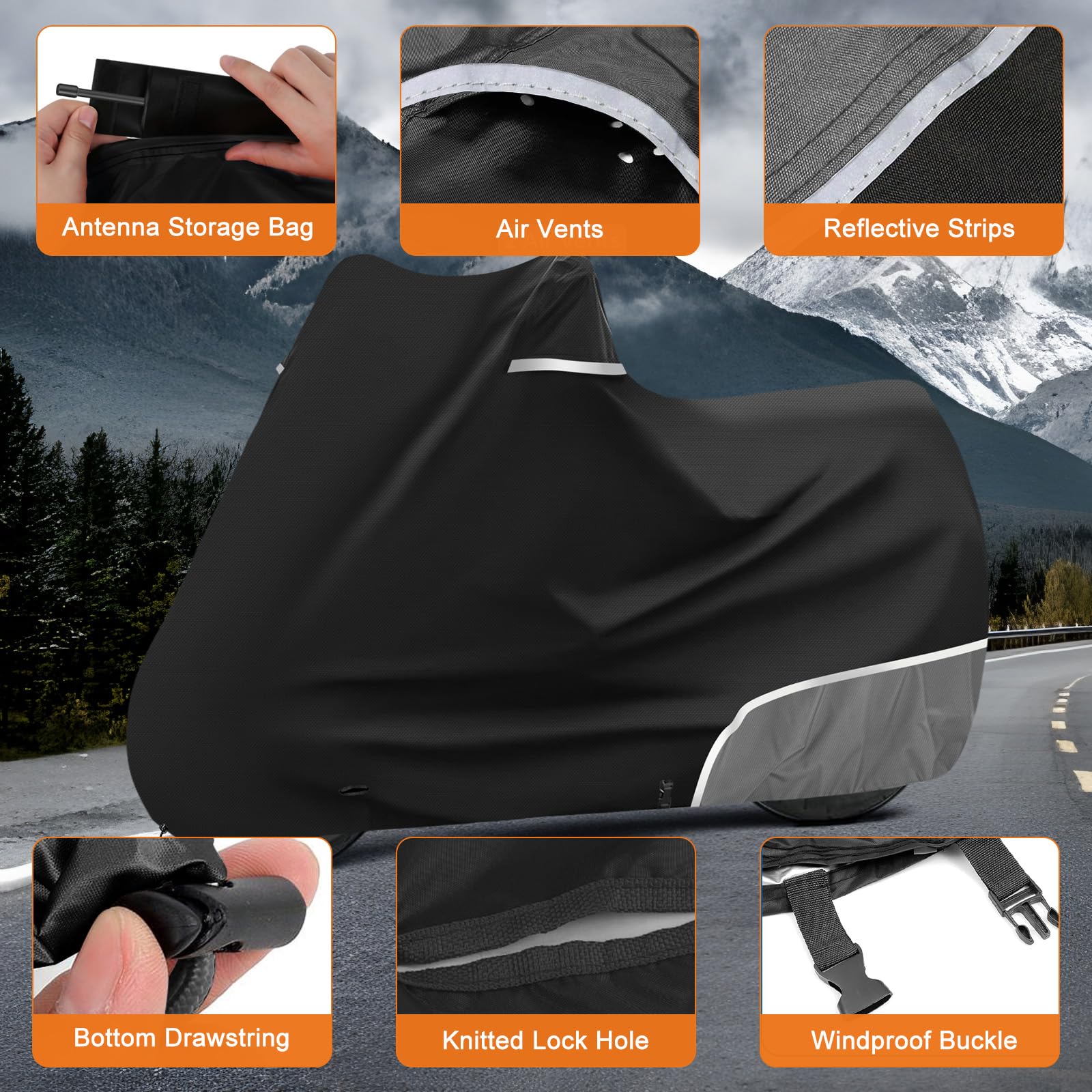 Motorradabdeckung Outdoor passend für Simson s51, 420D Oxford-Stoff | Wasserdicht Motorrad Abdeckplane Garage Wetterfest Outdoor Motorrad Abdeckung Plane