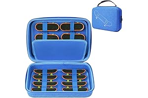 Blue Portable Storage Case for Tech Deck Finger Skateboards