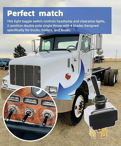 Miniatura 5 de 16-06657 Interruptor de faros delanteros para Peterbilt 330 357 359 377 378 379 387. Interruptor de palanca de reemplazo 1606657 577.75611