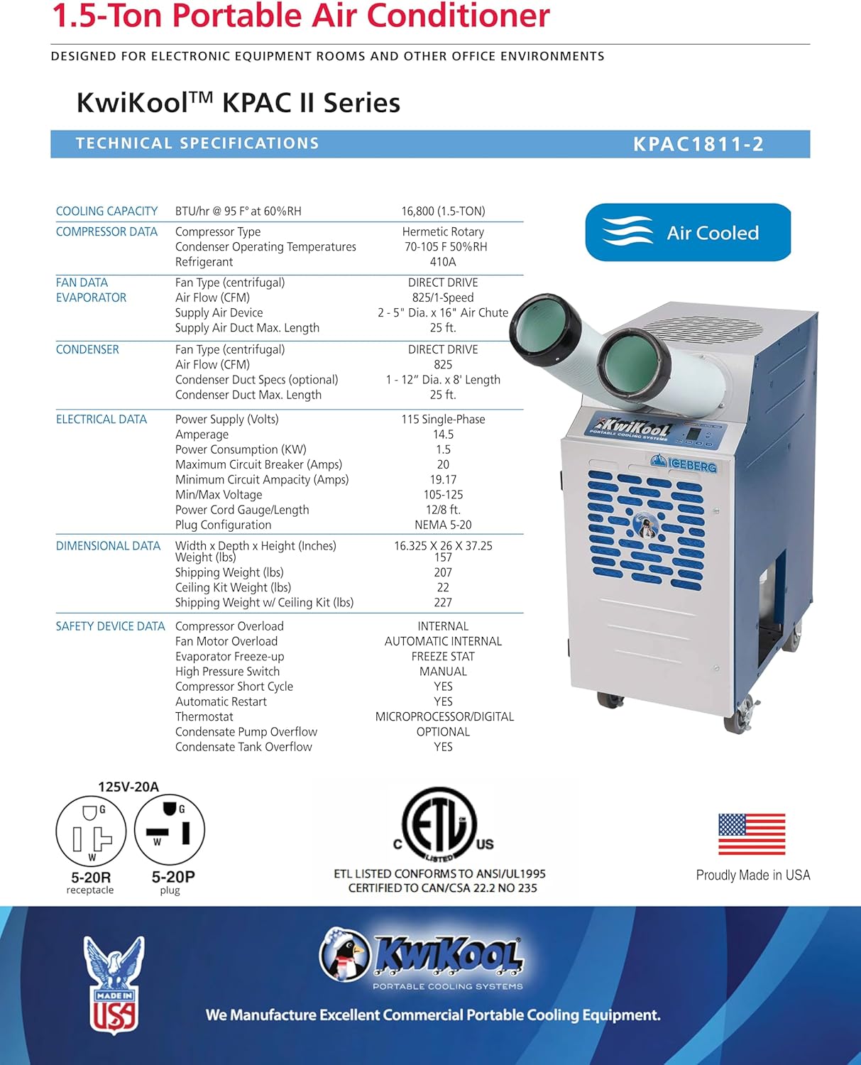 KwiKool KPAC1811-2 Internal Components