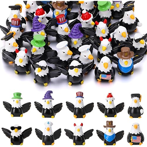32 Pack Bald Eagle Toy Figures, Novelty Tiny Bald Eagle to Hide