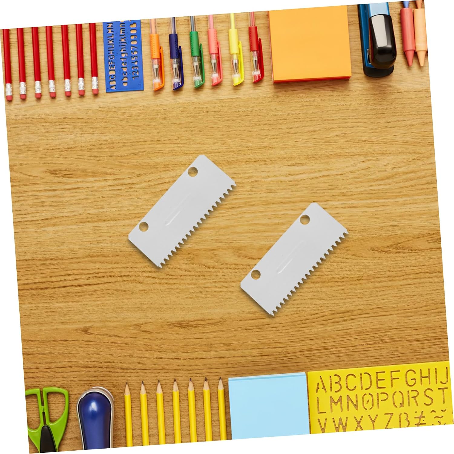 Vaguelly 10pcs Replacement Tape Dispenser Blades Serrated Metal Cutter for 4-5cm Packaging Tape Gun with Smooth and Clean Finish, Iron Material for Efficient Carton Sealing and Shipping