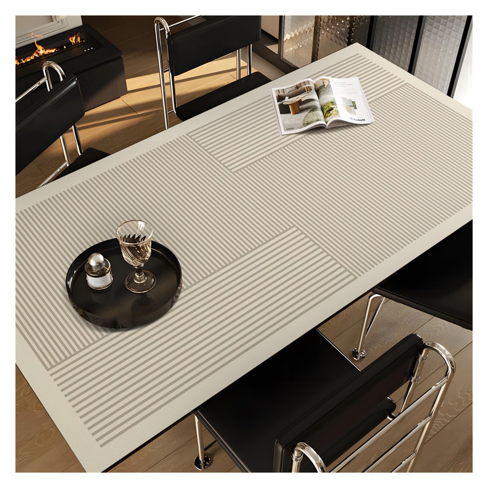 BDFJEDS Waterproof Tablecloth Oil Proof Waterproof Rectangle Tablecloth Stain Washable Dining Table Cloth, Easy Care For Home(Color6,60CMx120CM)
