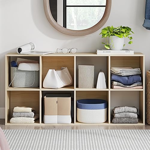 Miniatura 92 de Signature Design by Ashley Paxberry Coastal - Organizador de almacenamiento o librero moderno de 6 cubos, color blanqueado, diseño costero