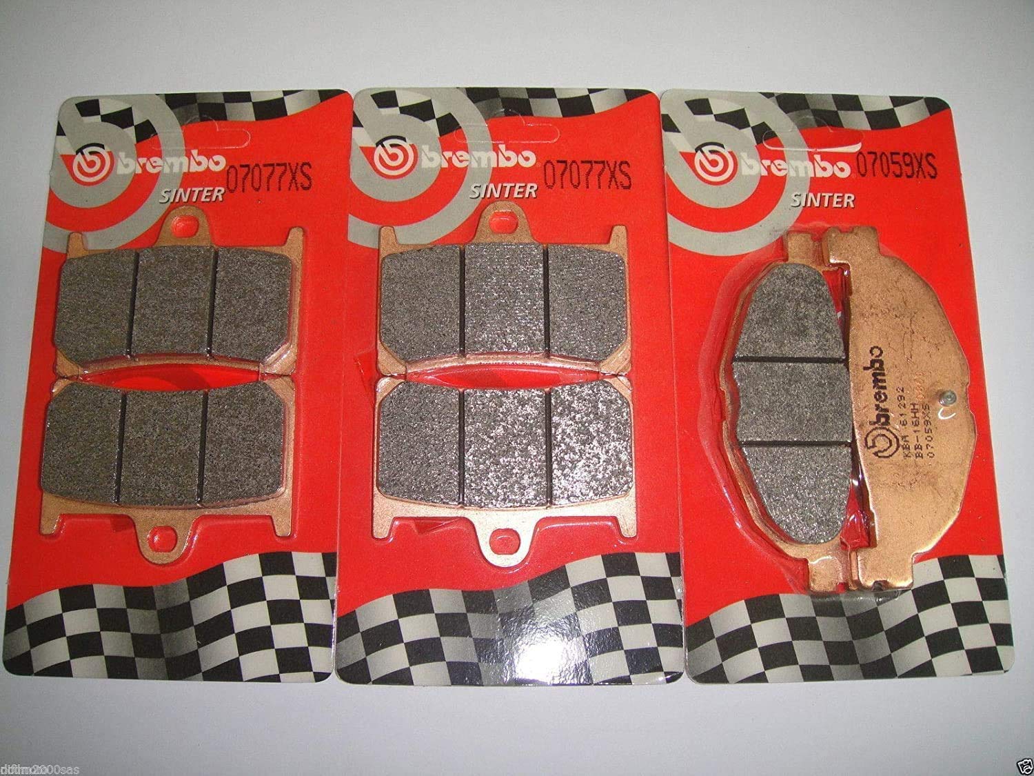 Juego de pastillas de freno delanteras + traseras Brembo 07077XS 07059XS TMAX 500 2008 2009 2010 2011