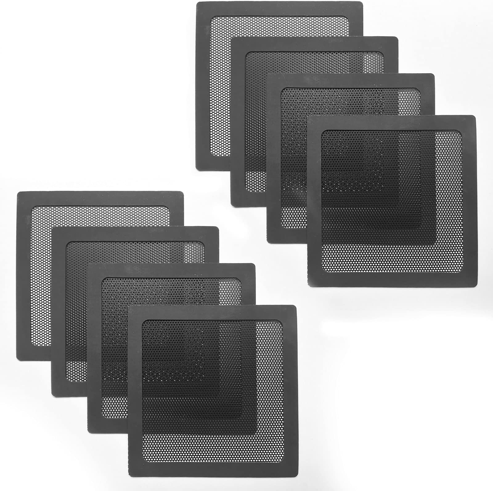 120mm Dust Filter for Computer Cooler Fan, Magnetic Frame PC Fan Dust Mesh PC Cooler Filter Dustproof PVC Cover Computer Fan Grills (8pc Pack)