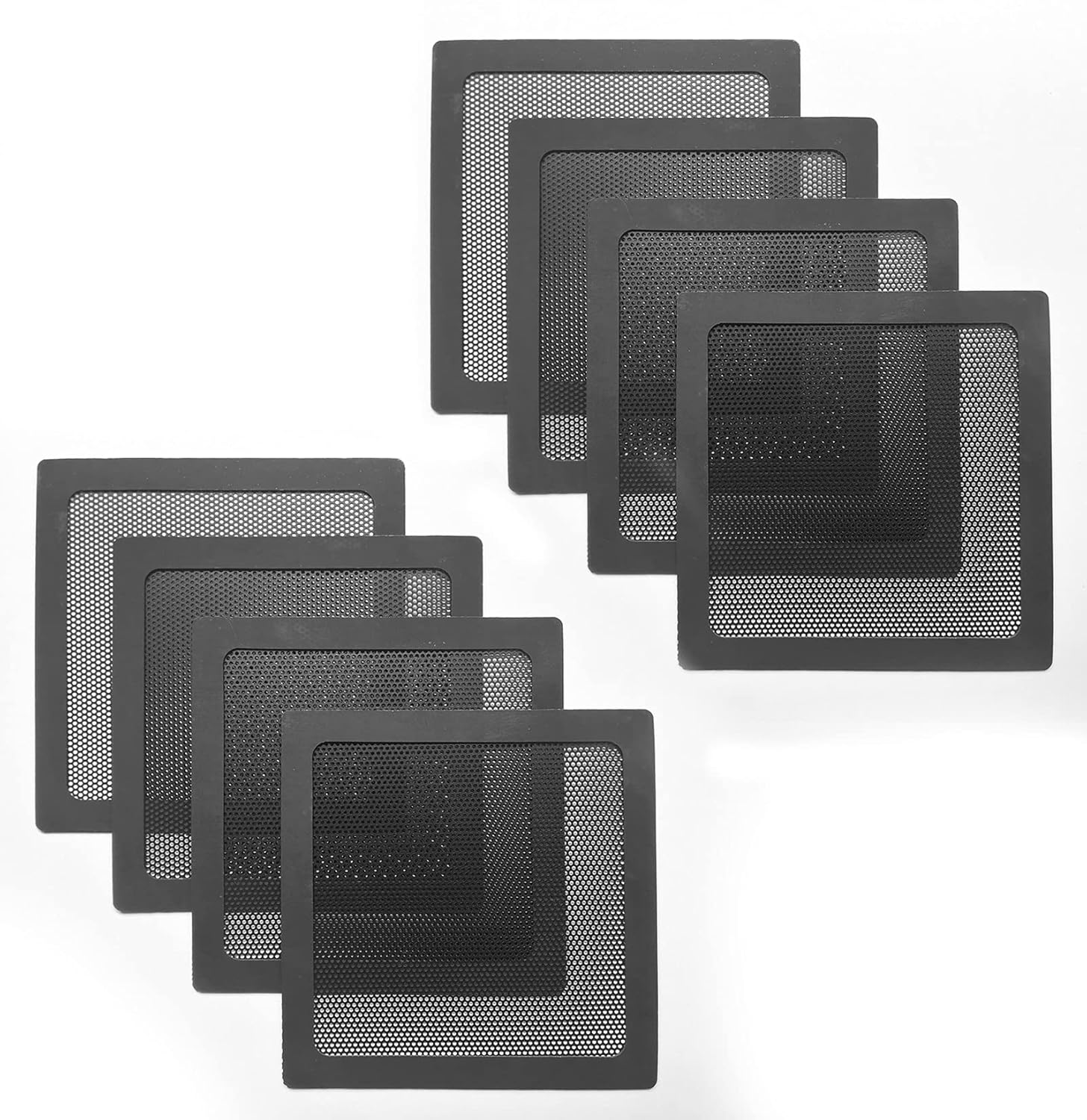 120mm Dust Filter for Computer Cooler Fan, Magnetic Frame PC Fan Dust Mesh PC Cooler Filter Dustproof PVC Cover Computer Fan Grills (8pc Pack)