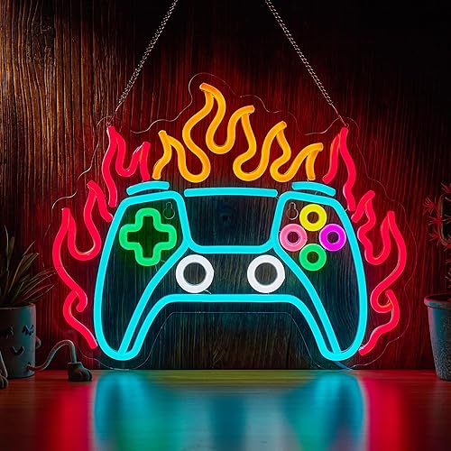 Letrero de neón para jugador, letrero LED con mando de videojuegos, luz LED para decoración de habitación de jugadores, letreros de neón para disponible en Yaxa Costa Rica