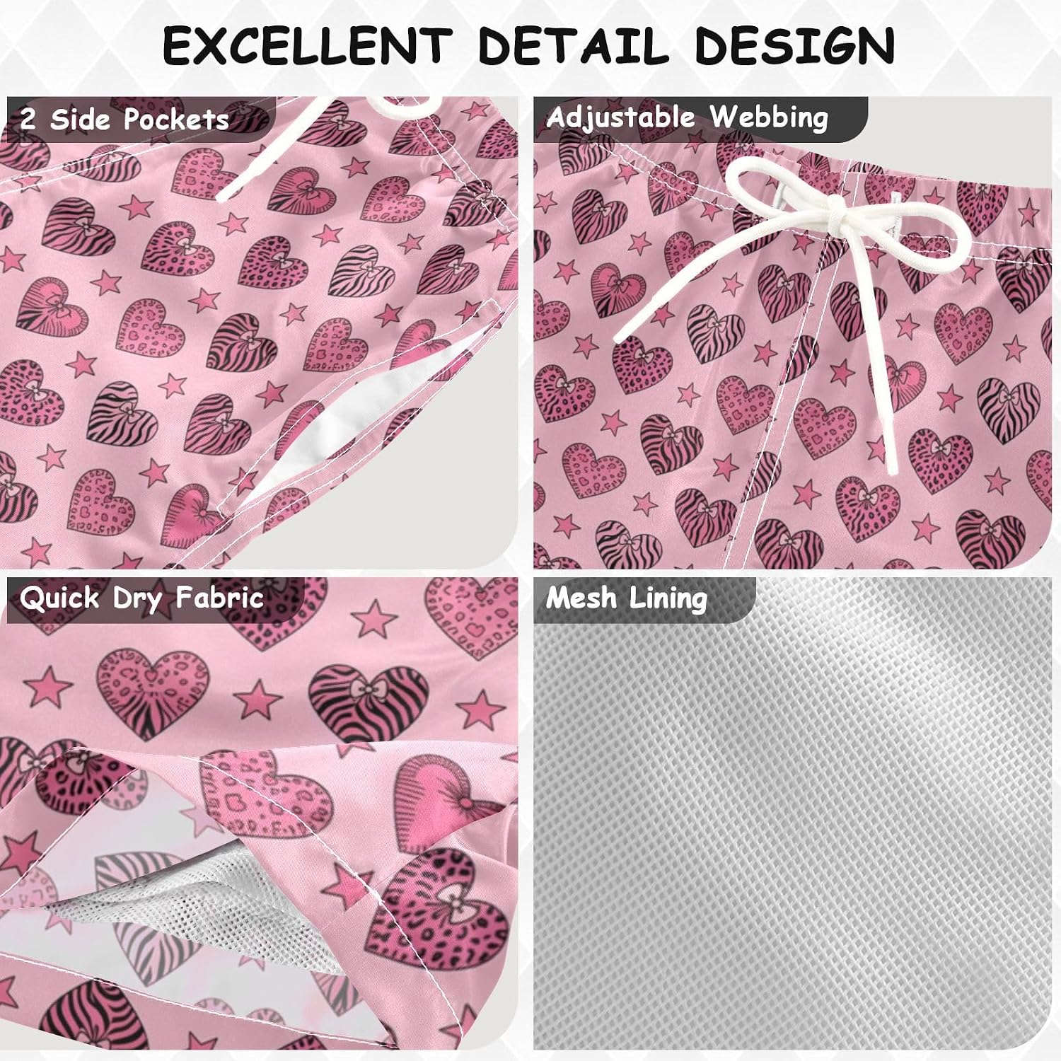 Boys Swim Shorts Skin Friendly Adjustable Drawstring Waist Pool Party Wear for 2-12 Years image 4