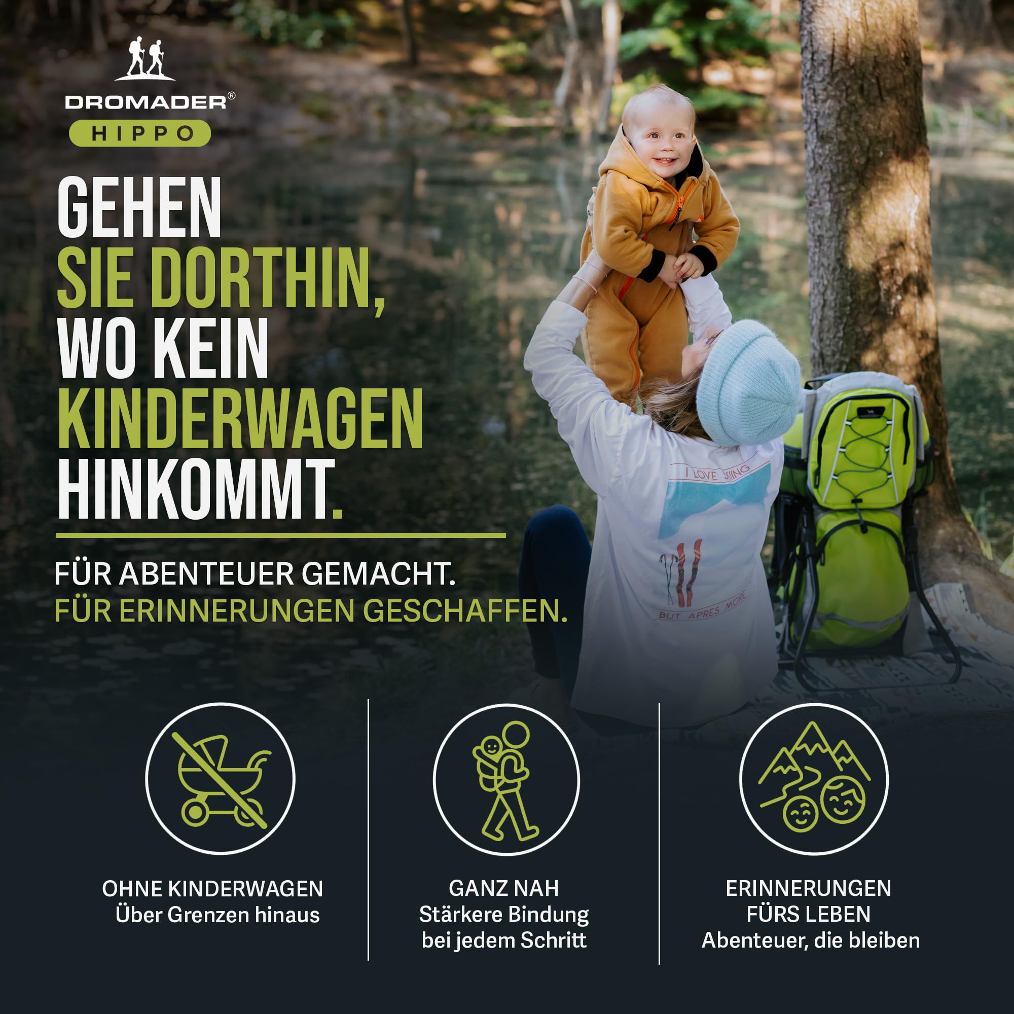 Dromader Kraxe kindertrage bis 22 kg