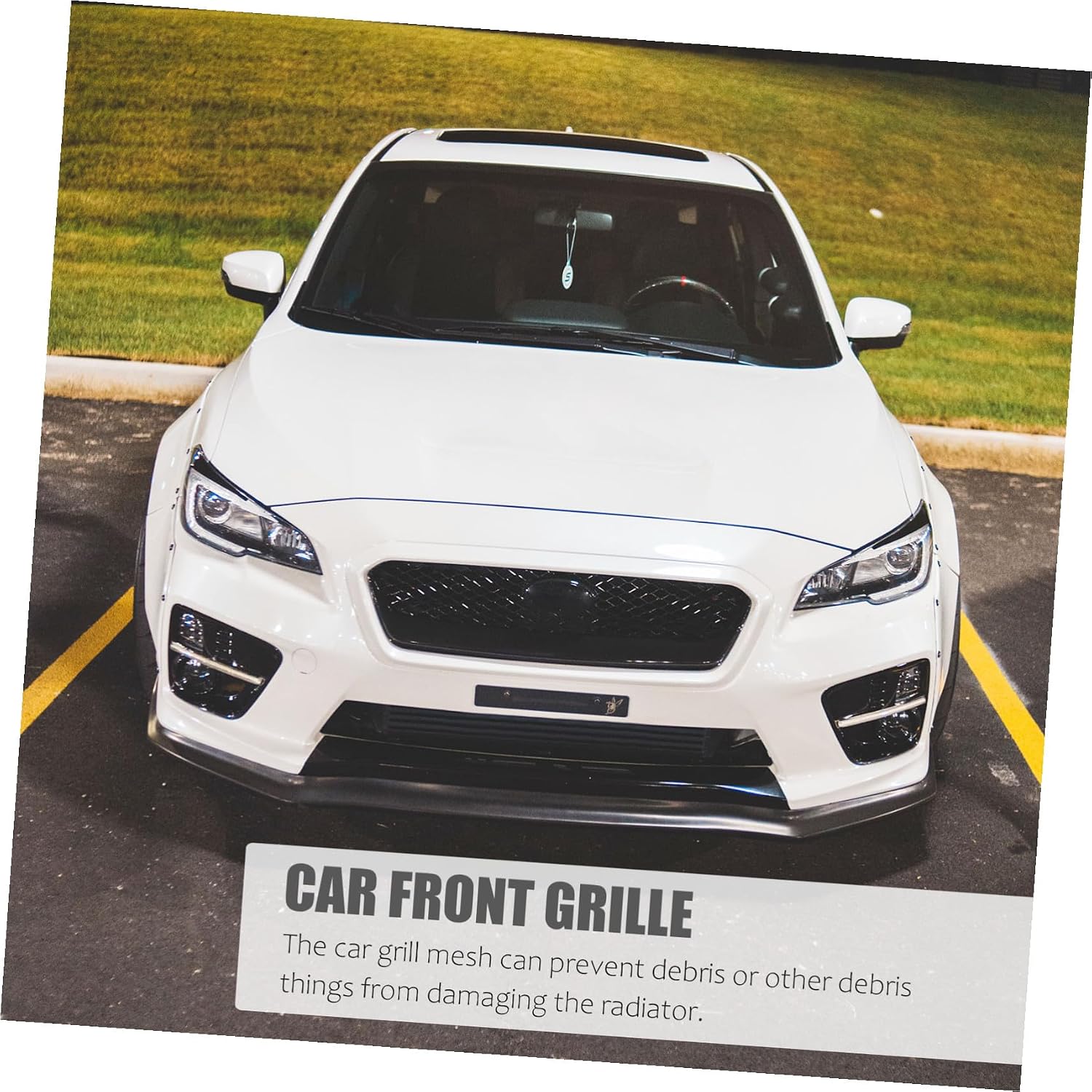 1roll Automobile Bumper Grille Mesh Front Bumper Grill Guard Mesh Grill Cover Easy Install Enhance Car Appearance
