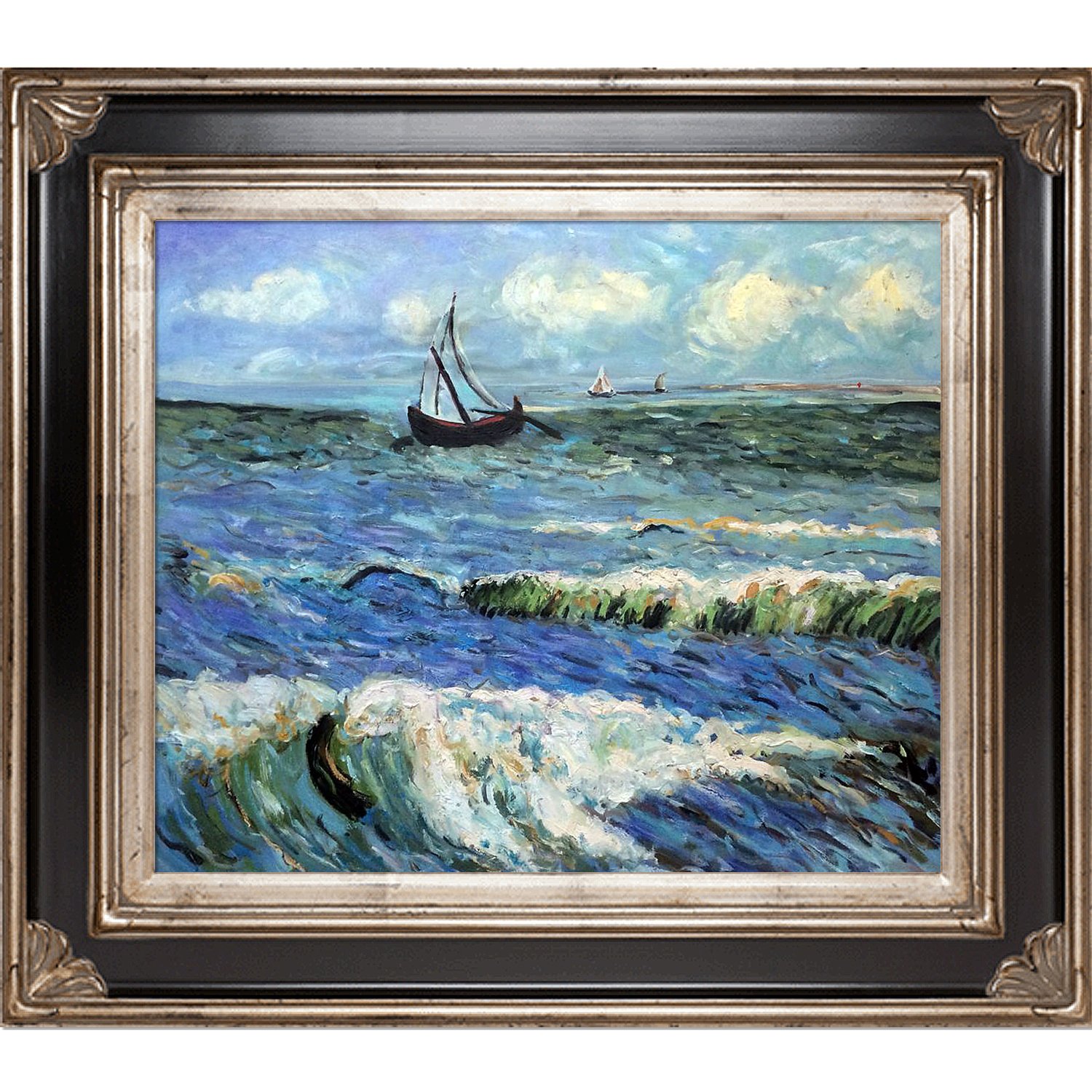 Amazon.co.jp: overstockArt Corinthian Aged フレーム入り油絵 聖母