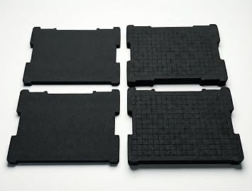 (2 Pack) Foam Insert Compatible with DeWalt TSTAK Tool Boxes - Fits DWST17808, DWST17807, DWST17805 - Replacement for DWST88801 - Customizable Tool Organizer Block + Bottom Base Pads (4 Pieces Total)