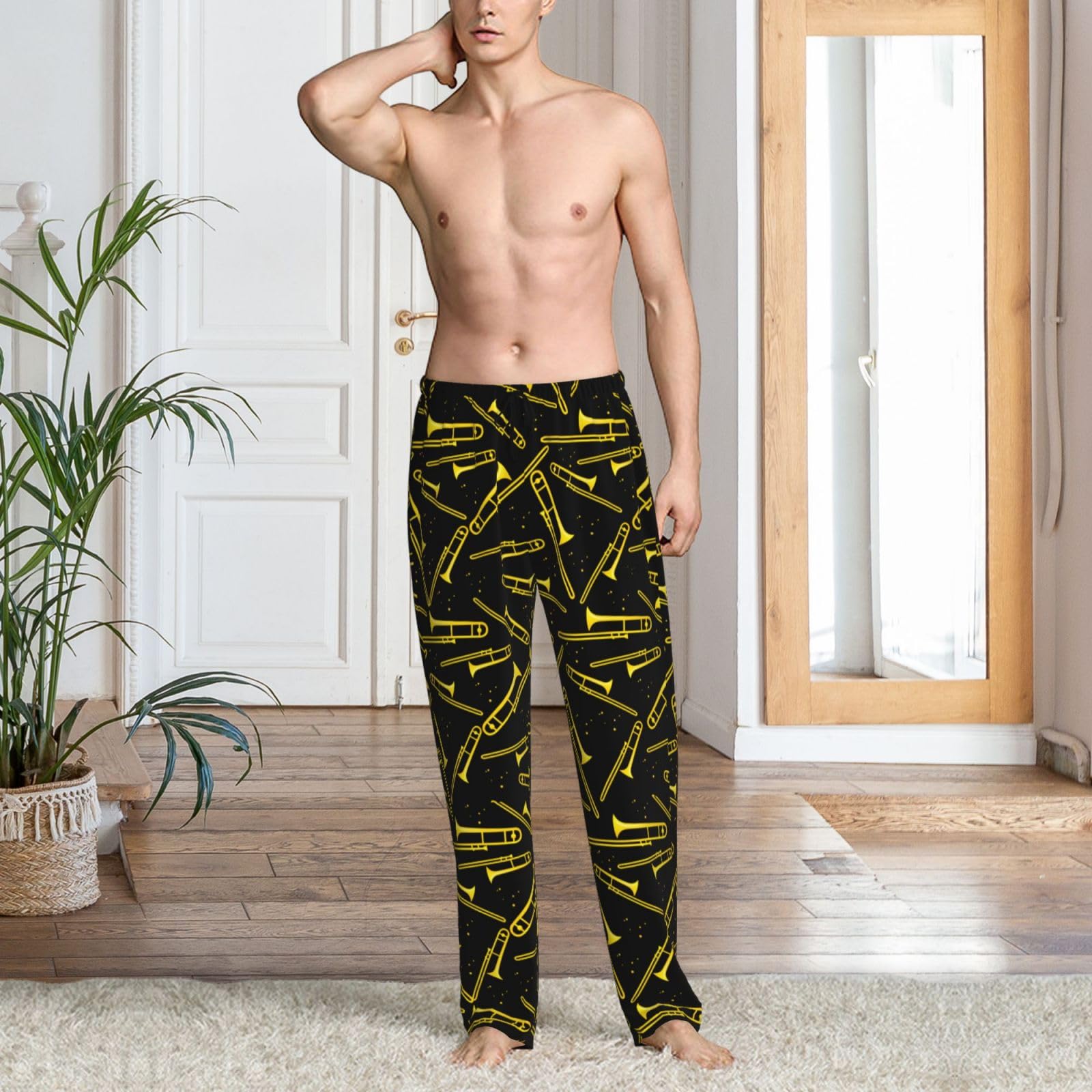 Smiley Face Men'S Pajama Pants Soft Sleep Lounge Pants Pjs Bottoms With Pockets