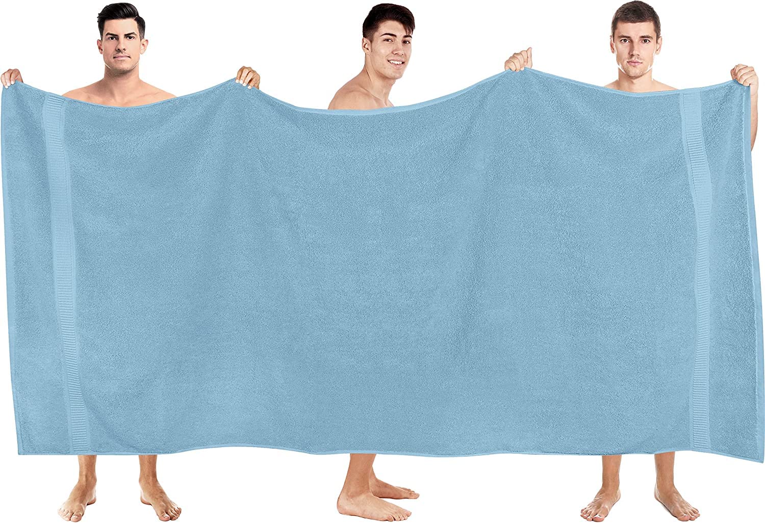 TIQH 600 GSM 100% Cotton Highly Absorbent and Quick Dry Extra Large Bath/Beach Towel/Jumbo Bath Sheet (36x72 Inches, Sky Blue) (B0C3QG7SR7) Amazon Price History, Amazon Price Tracker
