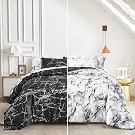 Flysheep Bohemian Bed in a Bag 7 Pieces Queen Size, Colorful Boho Purple Orange Gray Stripes Reversible Bed Comforter Set (1 Comforter, 1 Flat Sheet, 1 Fitted Sheet, 2 Pillow Shams, 2 Pillowcases)