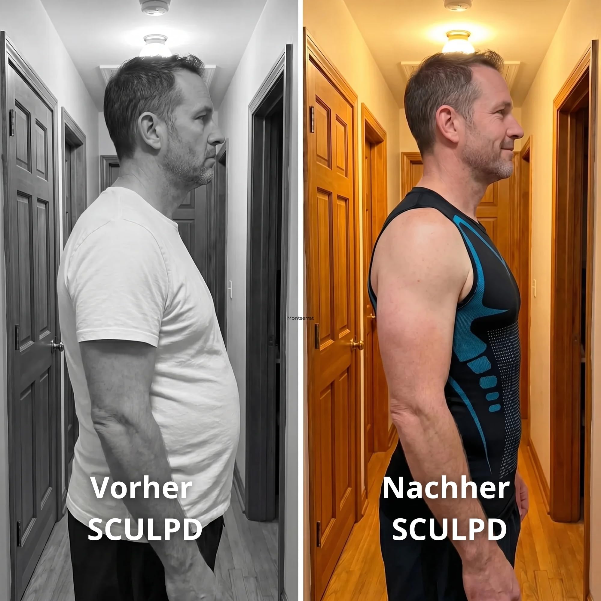 Men Shaped unterhemd, Kompressionsshirt Herren Shapewear Bauchweg Unterhemd Figurformendes Shirt Fitness Tank Top leicht atmungsaktiv elastisch unsichtbar