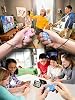 ShanWan Bluetooth-Gamepad Mini-Wireless-Controller für Switch Windows Android iOS und PS 4 (Blau)