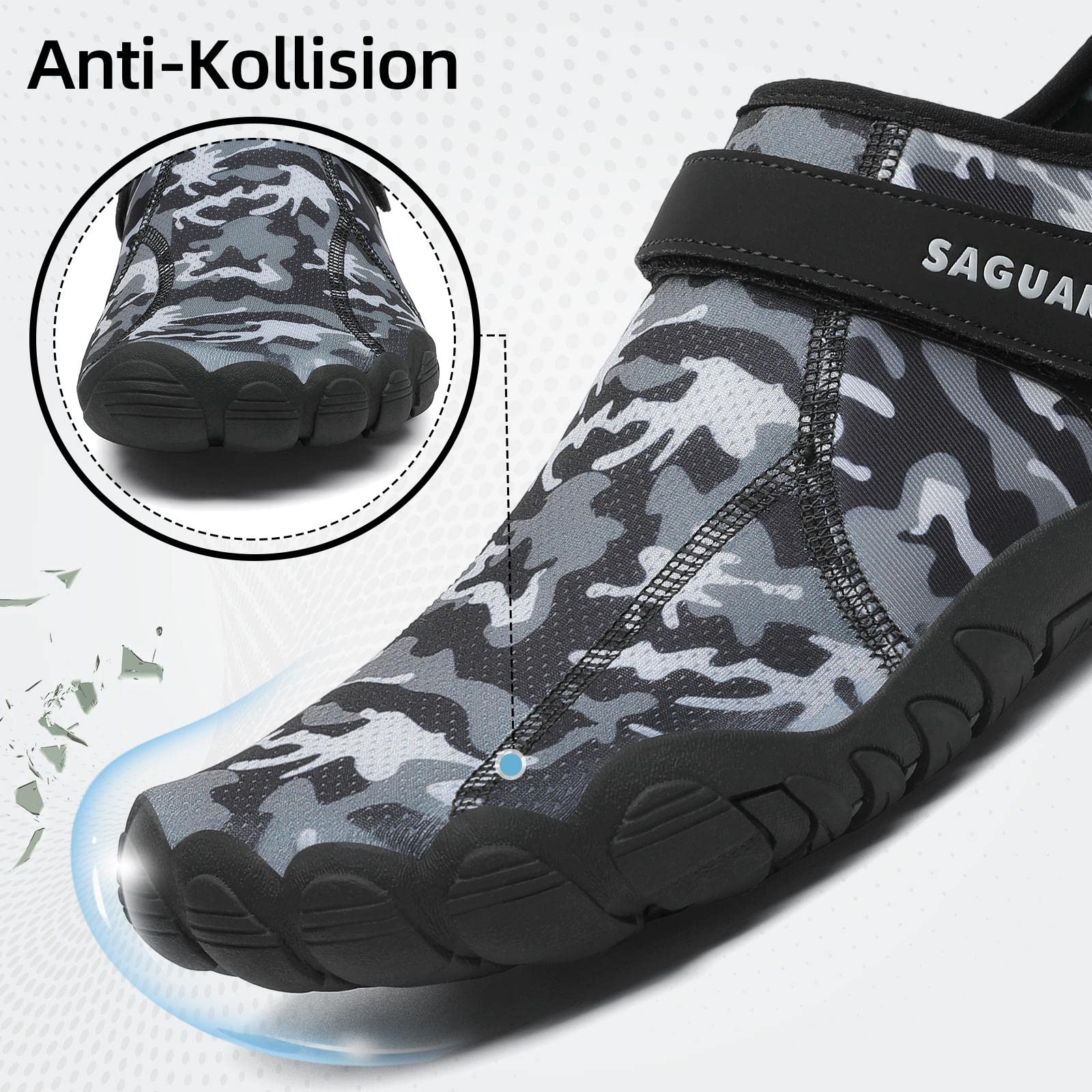 SAGUARO Uomo Scarpe Acquatiche Donna Pantofole da Spiaggia d'Acqua Bagno Scarpa Asciugatura Rapida Antiscivolo