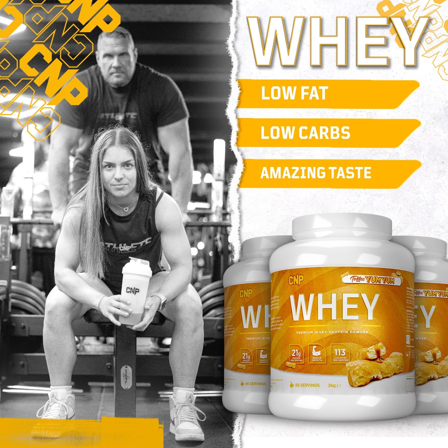 CNP Whey (2000g) Toffee Yum Yum - Białka - Mieszanka białek
