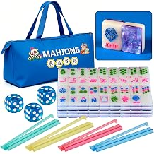 American Mahjong Tile Set Starry Blue 1.2-inch Acrylic Mahjong Tile Set