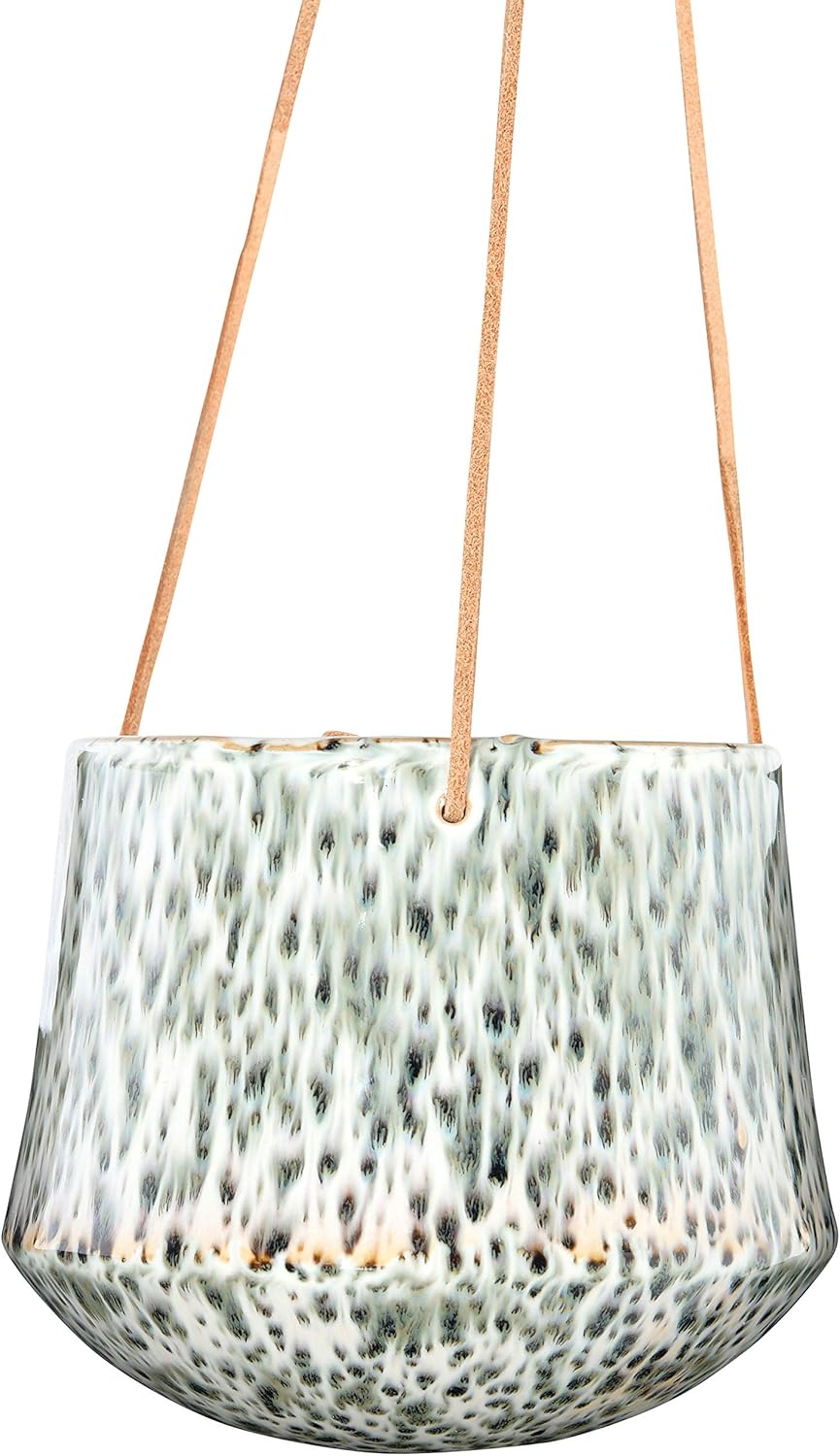 Bloomingville Green Stoneware Hanging Planter + Free Shipping