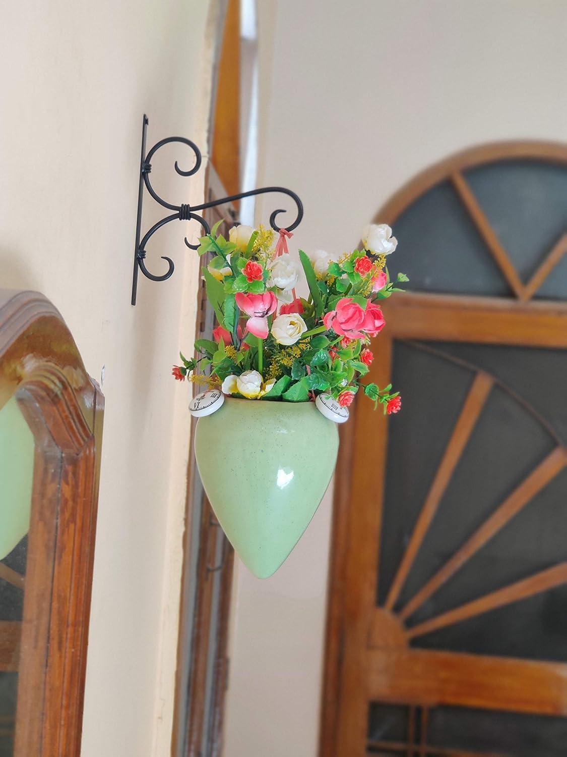 INTENSE ART Iron Plant Hanger Hook Holder, Black, 7"x1"x7.5" Amazon.in Garden & Outdoors