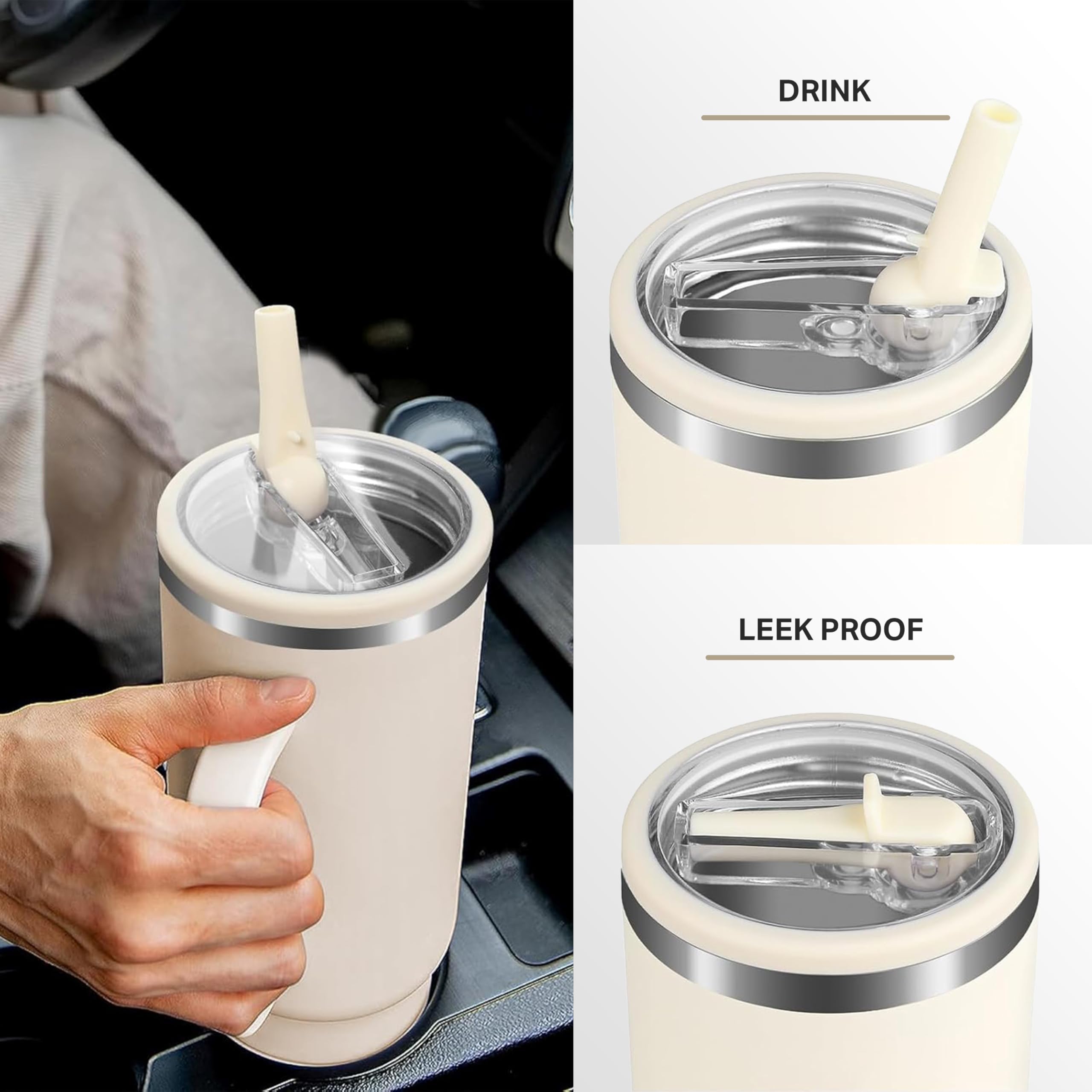 Lot De 2 Couvercles De Remplacement Pour Stanley Cup 40 Oz