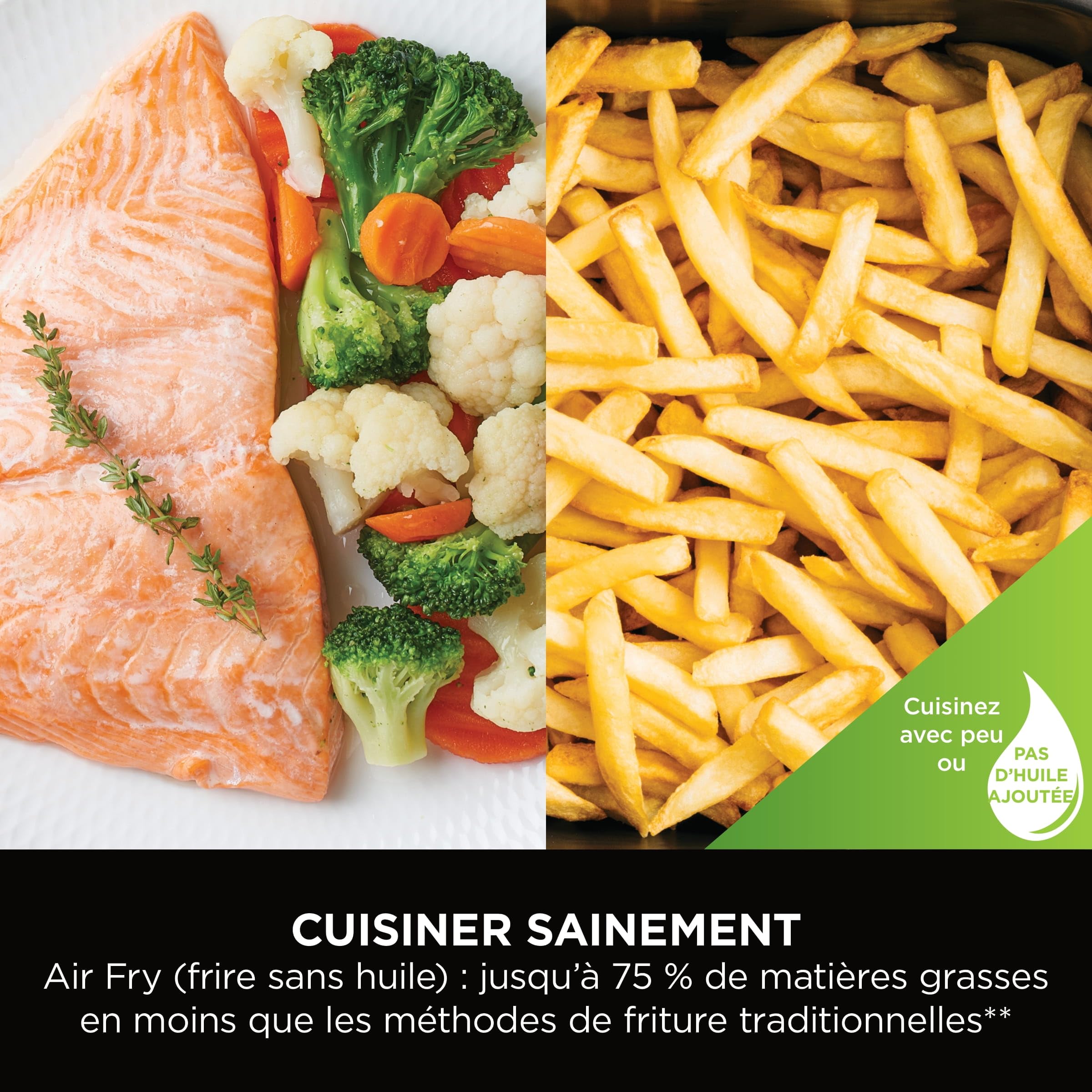 Ninja Speedi 10-en-1 Cuiseur rapide, Air Fryer, Friteuse à air et Multicuiseur, 5.7L, Repas pour 4 en 15 minutes, Vapeur, Gril, Cuire au four, Rôtir, Saisir, Mijoter et plus, Noir, ON500EU