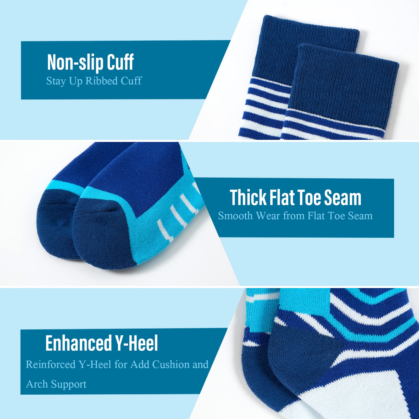 Calcetines de esquí para niños, calcetines cálidos de invierno para niños y niñas, calcetines térmicos gruesos para patinaje, snowboard, nieve, paquete de 3