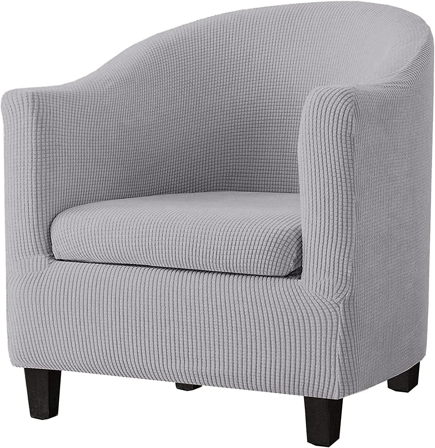 Tub Chair Cover, 2 Piece Stretch Club Chair Slipcover Spandex Fabric Non Slip Washable Armchair Covers for Kids Pets Cat Dog (Color : G, Size : 2 Piece)