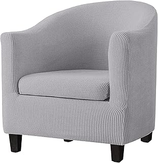 Tub Chair Cover, 2 Piece Stretch Club Chair Slipcover Spandex Fabric Non Slip Washable Armchair Covers for Kids Pets Cat Dog (Color : G, Size : 2 Piece)