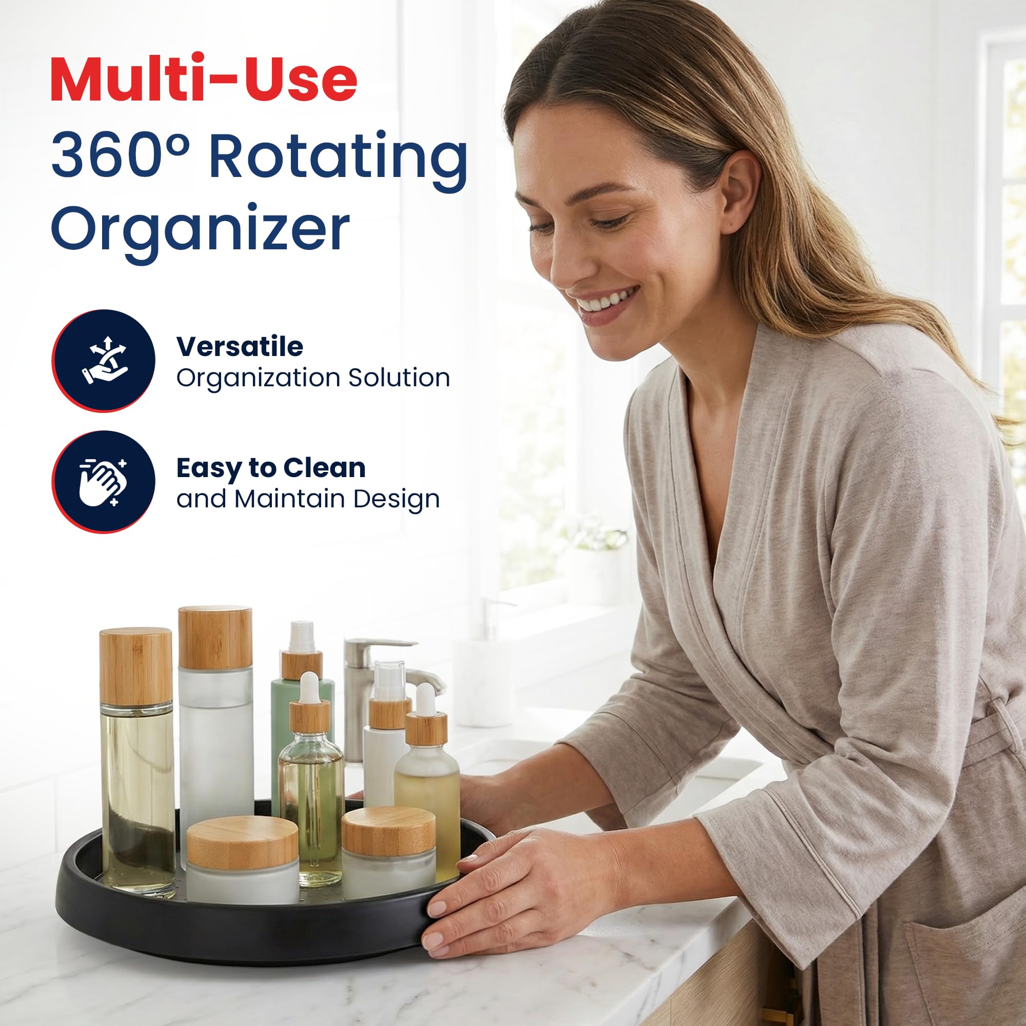 Oizeir Lazy Susans - 4 Piece Kitchen Storage -6 Oizeir Lazy Susans - 4 Piece Kitchen Storage -6