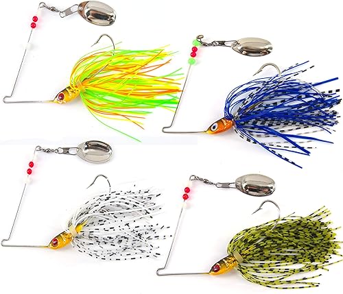 Miniatura 5 de Fishing Spinnerbait Lures Kit Hard Metal Spinner Lures Bait Multicolor Jig Lures Buzzbait Swimbait for Pike Bass Trout Salmon Freshwater Saltwater