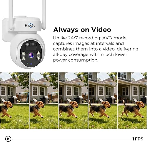 Miniatura 5 de Hiseeu - Cámara de seguridad celular 4G LTE con energía solar, cámara de seguridad inalámbrica para exteriores sin WiFi, 24/7, detección de Paquete
