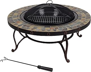 Pleasant Hearth OFW707RI fire Pit, Rubbed Bronze