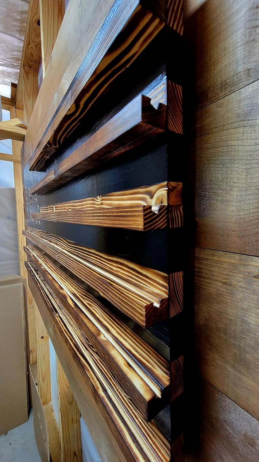 US Navy American Challenge Coin Holder Display, Wooden Shelves hold 90-100 Coins, for Military, Police, Law Enforcement, First Responders, Custom Handmade Quality, Made in Texas